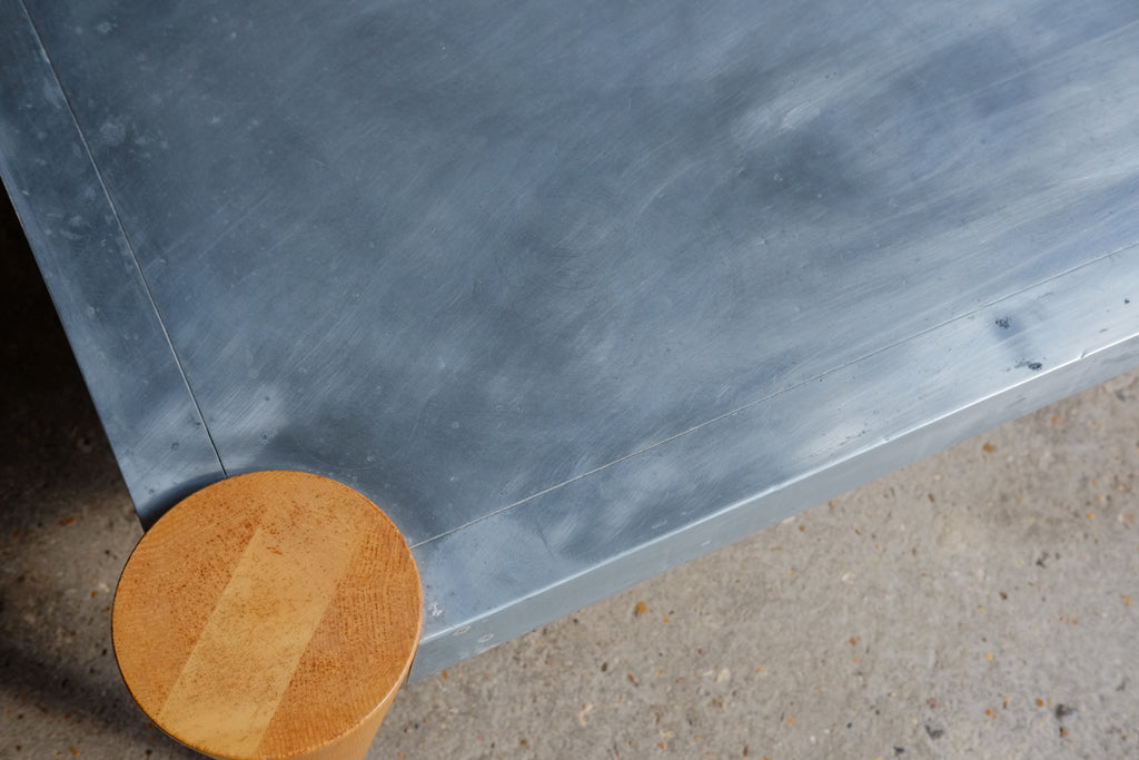 1980'S CONRAN ZINC COFFEE TABLE punch the clock