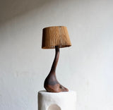 Natural Wood Lamp With Rope Shade