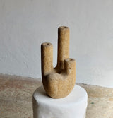 French Brutalist Stone Lamp