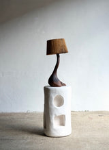 Natural Wood Lamp With Rope Shade