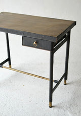 Leather Bound Desk Attributed To Jacques Adnet