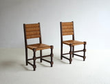 Pair Of Brutalist Chairs In The Manner Of Charles Dudouyt