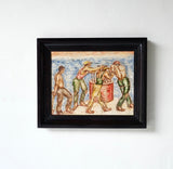 Mària Turàn Hacker (1886 - 1967), Workers, Oil On Canvas, Circa 1930