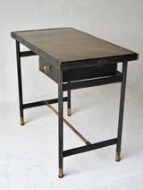Leather Bound Desk Attributed To Jacques Adnet