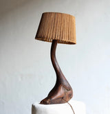 Natural Wood Lamp With Rope Shade