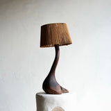 Natural Wood Lamp With Rope Shade