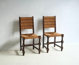 Pair Of Brutalist Chairs In The Manner Of Charles Dudouyt