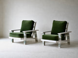Pair of French Painted Armchairs, circa 1950