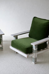 Pair of French Painted Armchairs, circa 1950