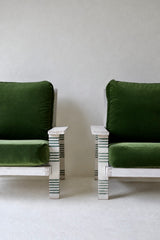 Pair of French Painted Armchairs, circa 1950