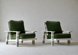 Pair of French Painted Armchairs, circa 1950
