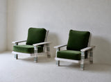 Pair of French Painted Armchairs, circa 1950