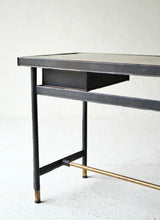 Leather Bound Desk Attributed To Jacques Adnet