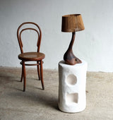 Natural Wood Lamp With Rope Shade