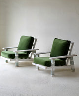 Pair of French Painted Armchairs, circa 1950