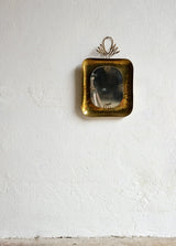 Hammered Brass Art Deco Wall Mirror
