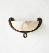 1930's Art Deco Scrolled Wall Lamp