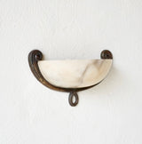 1930's Art Deco Scrolled Wall Lamp