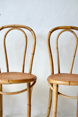 A Set Of Four French Bamboo Dining Chairs