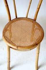 A Set Of Four French Bamboo Dining Chairs
