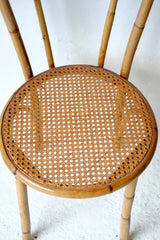 A Set Of Four French Bamboo Dining Chairs