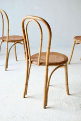 A Set Of Four French Bamboo Dining Chairs