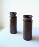 Carved Rosewood Candlesticks