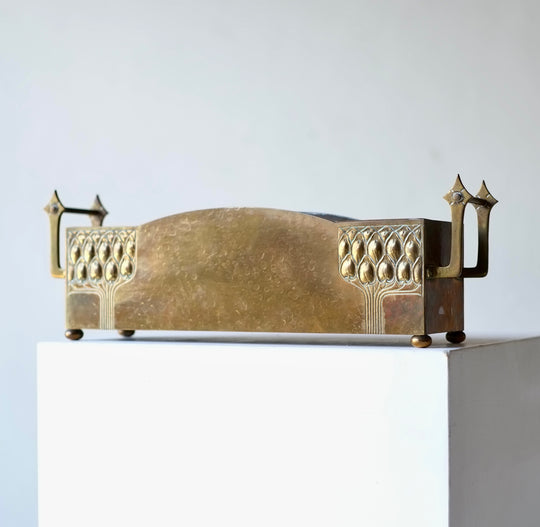 Art Nouveau Hammered Brass Planter Circa 1900