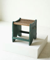 Green Painted Rope Stool