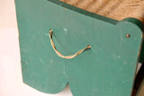 Green Painted Rope Stool