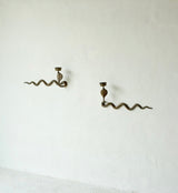 Brass Serpent Wall Mounted Candle Holders