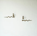 Brass Serpent Wall Mounted Candle Holders