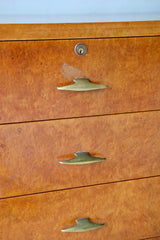 Italian Burr Wood Chest Of Drawers