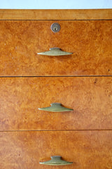 Italian Burr Wood Chest Of Drawers