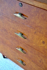 Italian Burr Wood Chest Of Drawers