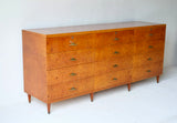 Italian Burr Wood Chest Of Drawers