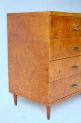 Italian Burr Wood Chest Of Drawers