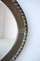 Large Hammered Bronze Mirror