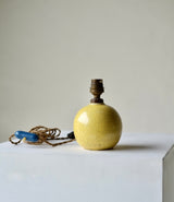Yellow Crackle Glazed French Spherical Lamp