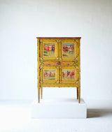 Hand Painted Sicilian Folk Art Cabinet, Circa 1900
