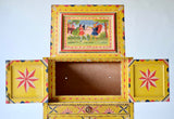 Hand Painted Sicilian Folk Art Cabinet, Circa 1900