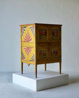 Hand Painted Sicilian Folk Art Cabinet, Circa 1900