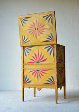 Hand Painted Sicilian Folk Art Cabinet, Circa 1900