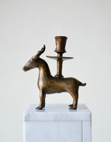 15th Century Northern European Bronze Stag Candlestick