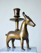 15th Century Northern European Bronze Stag Candlestick