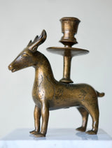 15th Century Northern European Bronze Stag Candlestick