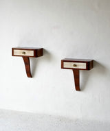 Pair Of Parchment Floating Bedside Tables