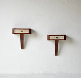 Pair Of Parchment Floating Bedside Tables