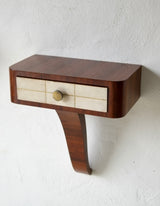 Pair Of Parchment Floating Bedside Tables