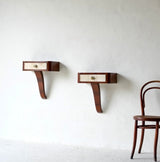 Pair Of Parchment Floating Bedside Tables